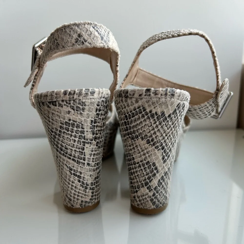 Chinese Laundry Snake Print Platform Heels